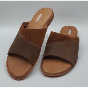 Kodiak Womens Alexi Brown Rust Leather Suede Slide Sandals Size 8.5